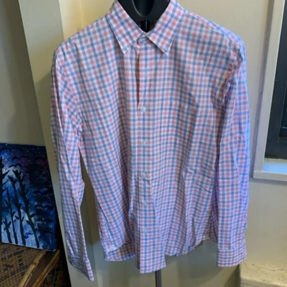 J. Crew  Red, white and blue button down shirt